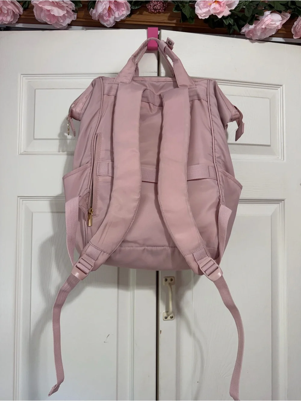 BAGSMART Pink Convertible Backpack Tote for Women